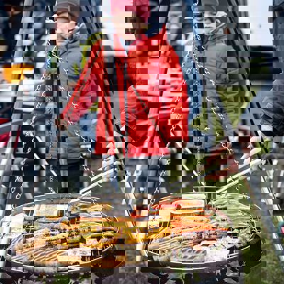 Vejers Strand Camping Pladsen Grill Aftensmad