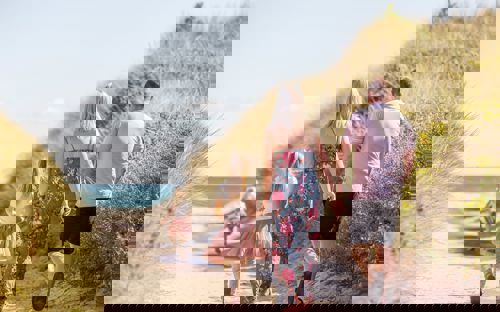 Skagen Sydstrand Camping Skagen Strand Nedgang Solskinsdag